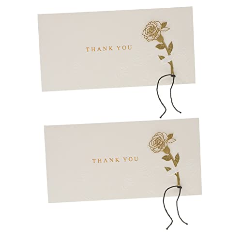 NUOBESTY 2 Stück Elegante Dankeskarten mit Umschlägen für Hochzeiten Babypartys und Graduierungen Stilvolle Klappkarten für Besondere Anlässe Einfache Handhabung Charmantes Design von NUOBESTY