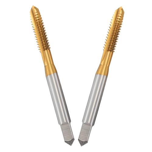 NUOBESTY 2 Stück Hochgeschwindigkeitsstahl Gewindebohrer Teilig Titanbeschichtet Präzise Spitze für Metallbearbeitung und Reparatur Langlebig und Verschleißfest für Profis und Diy NUOBESTY 2 Stück Hochgeschwindigkeitsstahl Gewindebohrer Teilig Titanbeschichtet Präzise Spitze für Metallbearbeitung und Reparatur Langlebig und Verschleißfest für Profis und Diy von NUOBESTY