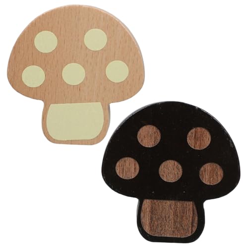 NUOBESTY 2 Stück Holz Tischkartenhalter Platzkartenhalter im Pilzdesign aus Hochwertigem Holz Rustikale Notizklammern für Hochzeiten Weihnachtsfeiern und Geburtstagsfeiern Vielseitig von NUOBESTY