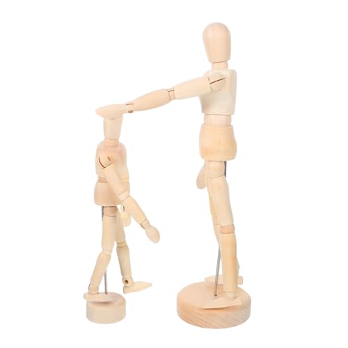 NUOBESTY 2 Stück Holz gliederpuppe Beweglichen Gelenken Handgefertigtes Künstler Modell Flexible Holzfigur zum Zeichnen und Malen Bemalbare Oberfläche für Individuelle Gestaltung NUOBESTY 2 Stück Holz gliederpuppe Beweglichen Gelenken Handgefertigtes Künstler Modell Flexible Holzfigur zum Zeichnen und Malen Bemalbare Oberfläche für Individuelle Gestaltung von NUOBESTY