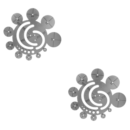 NUOBESTY 2 Stück Leder Schneidevorlage Rundes Eckschneidelineal für Präzises Lederhandwerk für Verschiedene Materialien und Detailgenaues Arbeiten NUOBESTY 2 Stück Leder Schneidevorlage Rundes Eckschneidelineal für Präzises Lederhandwerk für Verschiedene Materialien und Detailgenaues Arbeiten von NUOBESTY
