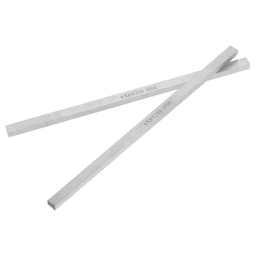 NUOBESTY 2 Stück Messer Leer Herstellung Für Aktie Hobby Messerstahl Handwerk Metallplatte Honstahl Knödelmacher Terrassendielen-werkzeuge Stahlhacker Silber Hochgeschwindigkeitsstahl von NUOBESTY