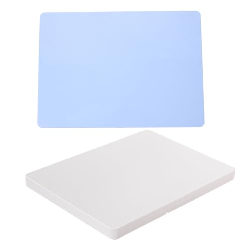 NUOBESTY 2 Stück Multi Funktions Organizer Box Himmelblau Weiß für Dokumente Karten Unterlagen Platzsparend und Tragbar aus Langlebigem für Büro und Zuhause von NUOBESTY