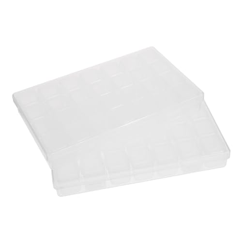 NUOBESTY 2 Stück Nail Sequins Organizer Box mit Fächern Transparenter Aufbewahrungsbehälter mit Deckel Sicherer Nagelkunst und Schmuck Organizer für Salon und Zuhause von NUOBESTY