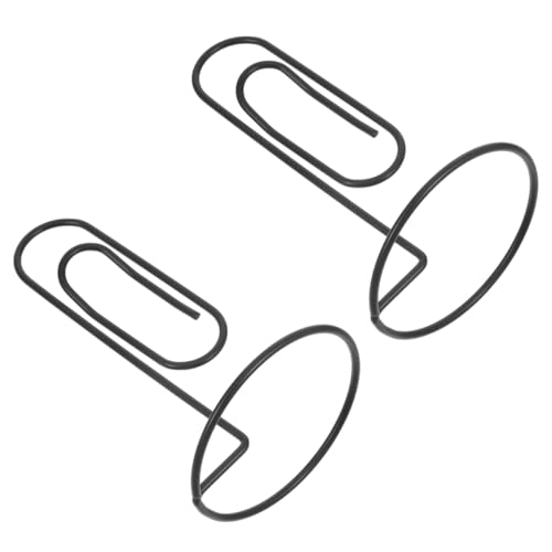 NUOBESTY 2 Stück Notizhalter Für Büro Und Arbeitszimmer: Schreibtisch-büroklammer-memohalter, Visitenkarten-displayständer, Platzsparend, Büroklammer-memo-organizer, 180 Mm, Schwarz von NUOBESTY