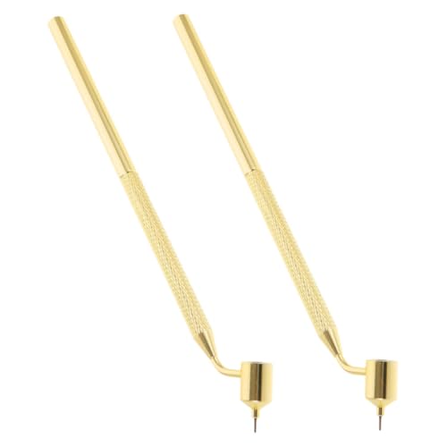 NUOBESTY 2 Stück Präzisions Metalldetail Pinsel für Flüssigkeitsschreiber für Kunst Handwerk und Kratzerreparatur Wetterbeständig für Außenprojekte von NUOBESTY
