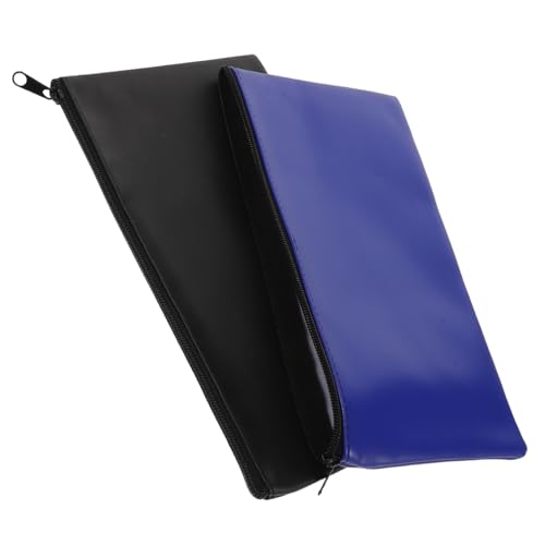 NUOBESTY 2 Stück Pu-leder Geldbeutel Wasserdichtes Portemonnaie für Papiergeld und Belege Kleine Geldtasche mit Traggriff Robuster Organizer für Quittungen und Dokumente für Business und von NUOBESTY