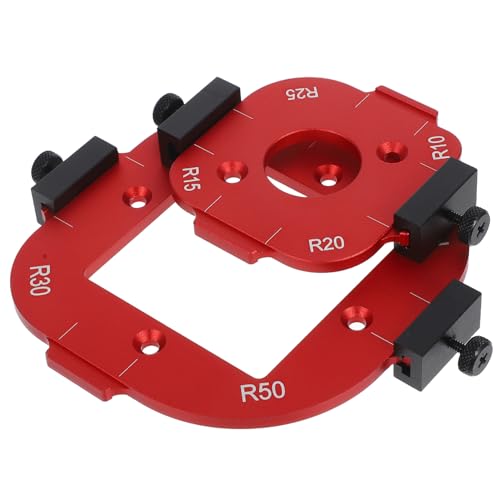 NUOBESTY 2 Stück Radius Frässchablonen für Holzarbeiten Eckradius Vorlagen und Winkelwerkzeug für DIY Holzschnitt Rot von NUOBESTY