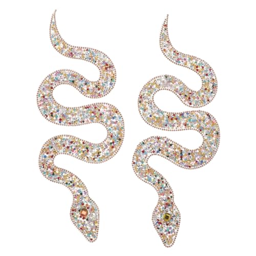 NUOBESTY 2 Stück Schlangen Strass Bügelflicken Glitzernde Patches zum Aufbügeln für Kleidung Schuhe Hüte DIY Jackenverzierung Baumwolle Leinen Leder Geeignet NUOBESTY 2 Stück Schlangen Strass Bügelflicken Glitzernde Patches zum Aufbügeln für Kleidung Schuhe Hüte DIY Jackenverzierung Baumwolle Leinen Leder Geeignet von NUOBESTY