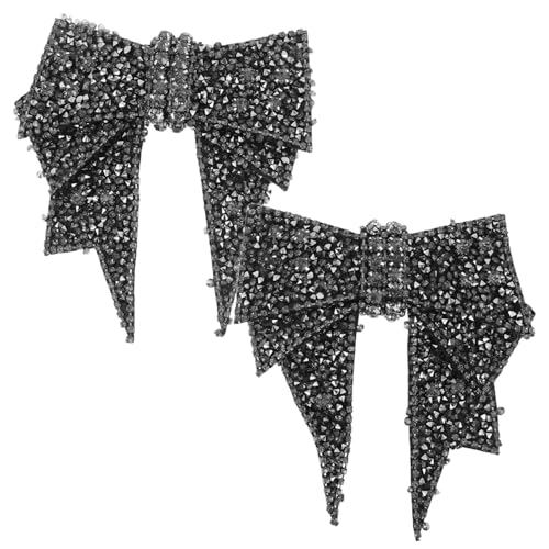 NUOBESTY 2 Stück Schuhschmuck Strass Schleifen Charms Abnehmbare Funkelnde Schuhbroschen für Damen Stilvolle DIY Schuhdekorationen für High Heels Flats Partys und Alltag Geeignet von NUOBESTY