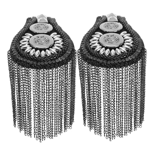 NUOBESTY 2 Stück Schulterklappen Mit Quaste Bekleidung Quastenzubehör Schulter-accessoire Quastendekorationen Dekorative Flicken Für Kleidung Fringe Quastenband Kostümzubehör Schwarz Eisen NUOBESTY 2 Stück Schulterklappen Mit Quaste Bekleidung Quastenzubehör Schulter-accessoire Quastendekorationen Dekorative Flicken Für Kleidung Fringe Quastenband Kostümzubehör Schwarz Eisen von NUOBESTY