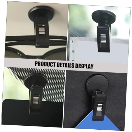NUOBESTY 2 Stück Selbstklebende Auto Clips für Karten und Tickets Kompakter Kunststoffhalter Einsetzbar Einfache Befestigung Platzsparender Halter für Parkschein Behindertenparkkarte von NUOBESTY