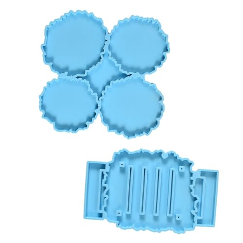 NUOBESTY 2 Stück Silikon Untersetzer Gießform Set Teiliges Diy Silikonmould für Kreative Tischdekoration und Aufbewahrung Flexibel Leicht zu Reinigen für Handgemachte von NUOBESTY