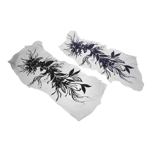 NUOBESTY 2 Stück Spitzenabziehbilder Stickerei Blumenapplique Blumenspitzen -Stickereien Applikationen bestickte Blumenspitze Blumenapplikation für Kleid Brautapplikation Gittergewebe NUOBESTY 2 Stück Spitzenabziehbilder Stickerei Blumenapplique Blumenspitzen -Stickereien Applikationen bestickte Blumenspitze Blumenapplikation für Kleid Brautapplikation Gittergewebe von NUOBESTY