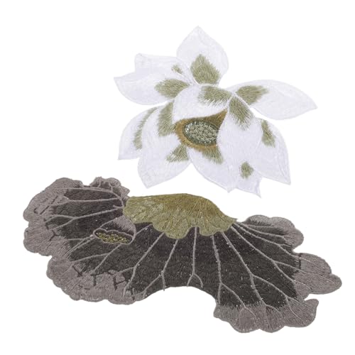 NUOBESTY 2 Stück Teiliges Blüten Aufnäher zum Aufbügeln Bestickte Hochdichte Blumen und Lotusblatt Patches Leichte Stoffapplikationen zum Nähen und Reparieren von Kleidung DIY Dekoration NUOBESTY 2 Stück Teiliges Blüten Aufnäher zum Aufbügeln Bestickte Hochdichte Blumen und Lotusblatt Patches Leichte Stoffapplikationen zum Nähen und Reparieren von Kleidung DIY Dekoration von NUOBESTY