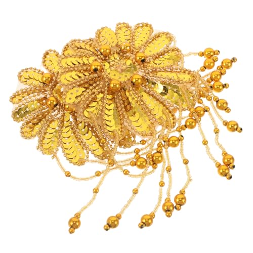 NUOBESTY 2 Stück Teiliges Goldenes Schulter mit Handgefertigten Pailletten und Fransen Bestickte Blumenapplikation Bequeme Schulterpolster Vielseitige Kostümdekoration für Party Cosplay und NUOBESTY 2 Stück Teiliges Goldenes Schulter mit Handgefertigten Pailletten und Fransen Bestickte Blumenapplikation Bequeme Schulterpolster Vielseitige Kostümdekoration für Party Cosplay und von NUOBESTY