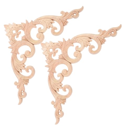 NUOBESTY 2 Stück Teiliges Holzapplikation Holz Geschnitzte Ornamente für Möbel Diy Dekorative Holzaufkleber für Schrank Tür und Bett Holzdécor Elemente NUOBESTY 2 Stück Teiliges Holzapplikation Holz Geschnitzte Ornamente für Möbel Diy Dekorative Holzaufkleber für Schrank Tür und Bett Holzdécor Elemente von NUOBESTY