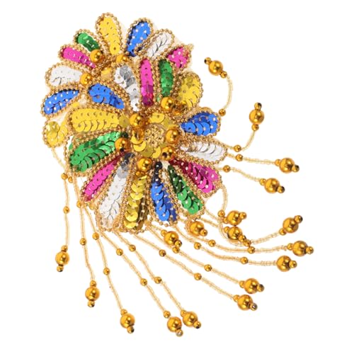 NUOBESTY 2 Stück Teiliges Sequin Schulterepauletten mit Handgefertigten Blumen und Tasseln Langlebige Pailletten für Kostüm und Bühne Bequeme Passform Eleganter Look für Damenpartys und von NUOBESTY