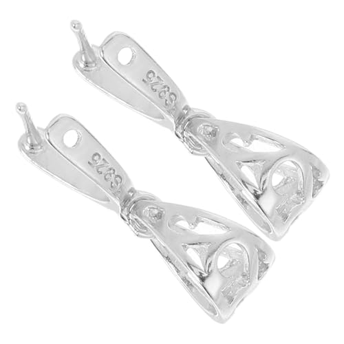 NUOBESTY 2 Stück Teiliges Sterling Silber Schmuckverbinder Mittlere Langlebige Anhängerverschlüsse für Halsketten und Armbänder Vielseitig Einsetzbar für DIY Schmuckherstellung und NUOBESTY 2 Stück Teiliges Sterling Silber Schmuckverbinder Mittlere Langlebige Anhängerverschlüsse für Halsketten und Armbänder Vielseitig Einsetzbar für DIY Schmuckherstellung und von NUOBESTY