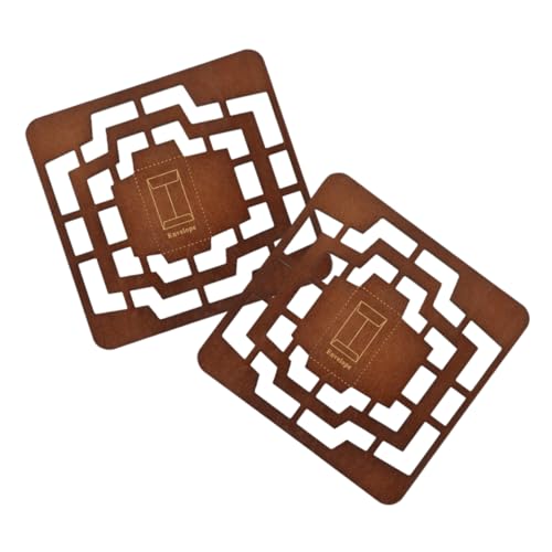 NUOBESTY 2 Stück Vintage Holz Umschlag Schablone Stencil für Diy Projekte Langlebige Vorlage für Kreative Umschläge für Anfänger Familienbasteln Einladungen und Grußkarten von NUOBESTY