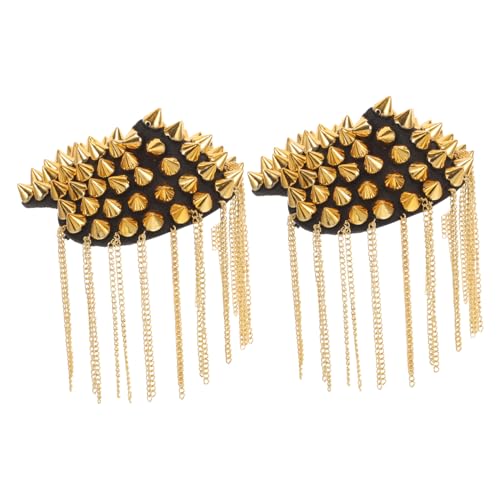 NUOBESTY 2 Stück Vintage Quaste Ketten Schulterepauletten Dekorative Badges für Metallische Schulterstücke für Hochzeiten Bühnenauftritte und Feiern NUOBESTY 2 Stück Vintage Quaste Ketten Schulterepauletten Dekorative Badges für Metallische Schulterstücke für Hochzeiten Bühnenauftritte und Feiern von NUOBESTY