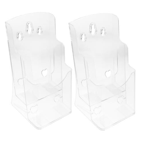 NUOBESTY 2 Stück Wandmagazinhalter Transparenter Prospekthalter und Dokumentenorganizer für Büro und Zuhause Platzsparend und Elegant für Formate von NUOBESTY