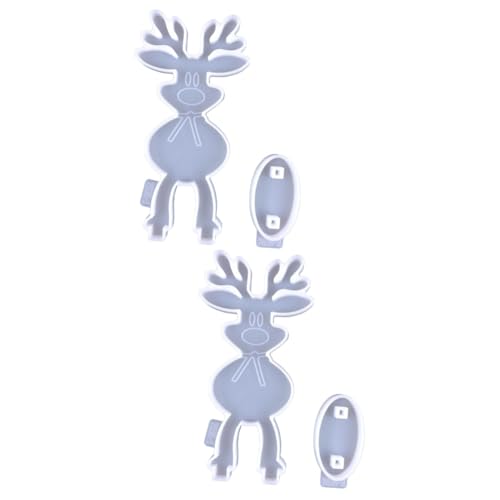 NUOBESTY 2 Stück Weihnachtlicher Elch Silikonform für Diy Bastelprojekte Transparentes Gussmuster für Epoxidharz Kerzen und Mehr zur Dekoration für Festliche NUOBESTY 2 Stück Weihnachtlicher Elch Silikonform für Diy Bastelprojekte Transparentes Gussmuster für Epoxidharz Kerzen und Mehr zur Dekoration für Festliche von NUOBESTY