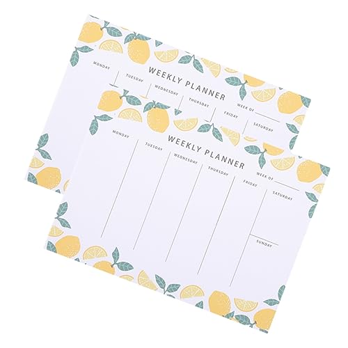 NUOBESTY 2 Stück Wöchentliche Pläne Tagesablauf täglich Wochenplaner für den Schreibtisch Wochenplaner Notizblock für die Planung Planen Sie Notizblöcke Papier NUOBESTY 2 Stück Wöchentliche Pläne Tagesablauf täglich Wochenplaner für den Schreibtisch Wochenplaner Notizblock für die Planung Planen Sie Notizblöcke Papier von NUOBESTY