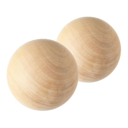 NUOBESTY 2 Stücke Holz Kugeln Unbehandelte Runde Holzkugeln für Diy Projekte Malen Schnitzen und Heimdekoration für Kreative Bastelarbeiten NUOBESTY 2 Stücke Holz Kugeln Unbehandelte Runde Holzkugeln für Diy Projekte Malen Schnitzen und Heimdekoration für Kreative Bastelarbeiten von NUOBESTY