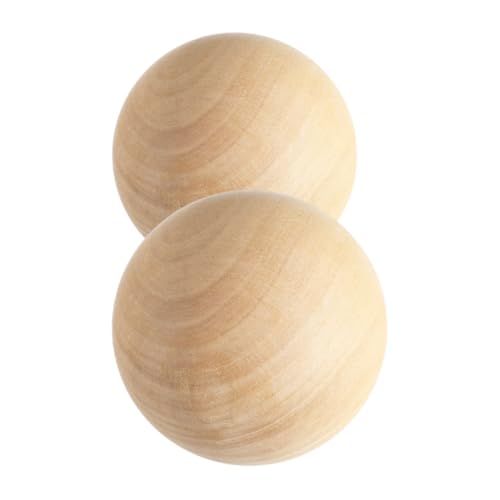NUOBESTY 2 Stücke Unbehandelte Holz Kugeln Natürliche Runde Holz Sphären für Diy Projekte Malen Schnitzen und Heimdekoration NUOBESTY 2 Stücke Unbehandelte Holz Kugeln Natürliche Runde Holz Sphären für Diy Projekte Malen Schnitzen und Heimdekoration von NUOBESTY