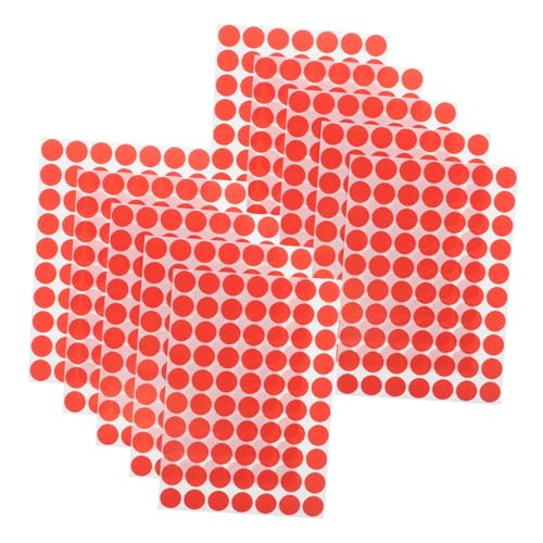 NUOBESTY 20 Blatt Etikettenaufkleber Kreisaufkleber Punktmarkierungspunkte Markierungsaufkleber Miniaufkleber Pvc Orange von NUOBESTY