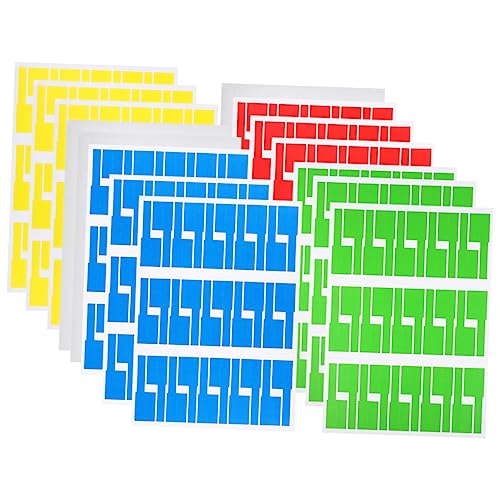 NUOBESTY 20 Blatt Kabeletiketten Aufkleber Selbstklebende Etiketten für Computer und Haushaltskabel Farben zur Einfachen Identifikation und Organisation von Kabeln von NUOBESTY