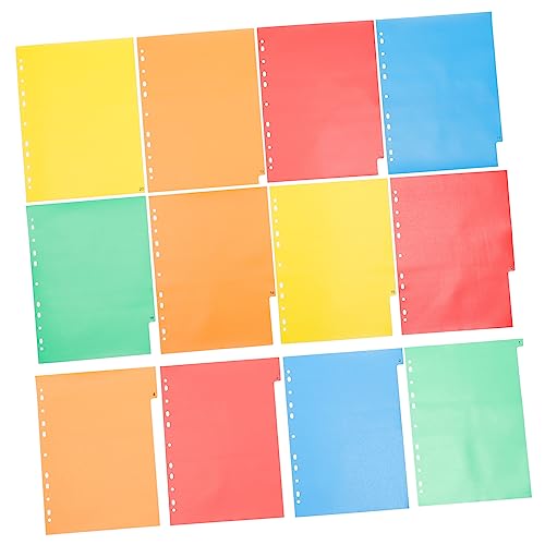 NUOBESTY 20 Blatt Nachfüllpapier für Ordner Trennblätter mit Löchern für Schule Büro und Organisation Flexibles Langlebiges Design für Notizbücher und Planer von NUOBESTY