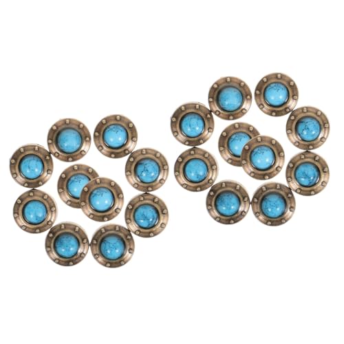 NUOBESTY 20 Stk Spannschloss retro styles ideas Concho-Knöpfe Druckknöpfe aus Metall Knöpfe für Hosen Koffer schickes Schnallendekor DIY-Taschenknopf Verschluss Lederwaren von NUOBESTY