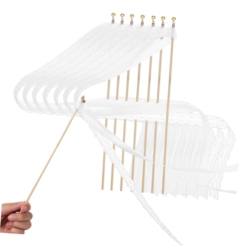 NUOBESTY Elegante Hochzeitsstäbe Glockenband 20 Stück Luftschlangen-Sticks Für Hochzeitsfeierbedarf von NUOBESTY
