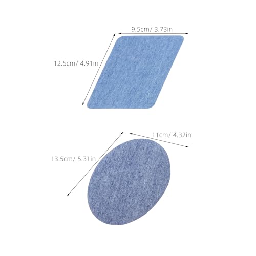 NUOBESTY 20 Stück Aufbügler: Selbstklebende Jeans-Reparaturflicken, ovale Ellbogen- und Knie-Sticker, Applikationsaufkleber zum Nähen von Kleidungsstücken, Reparatur von Kleidung von NUOBESTY