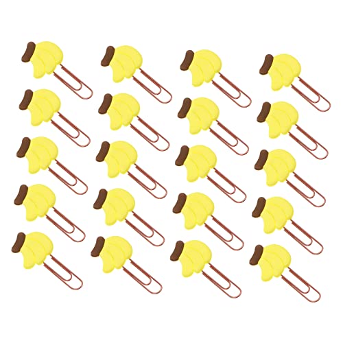 NUOBESTY 20 Stück Büroklammer Lesezeichen süße Büroklammern Cartoon-Lesezeichen süße Lesezeichen Büroklammer-Lesezeichen bookmark Büroklammer aus Silikon hängendes Lesezeichen Kieselgel von NUOBESTY