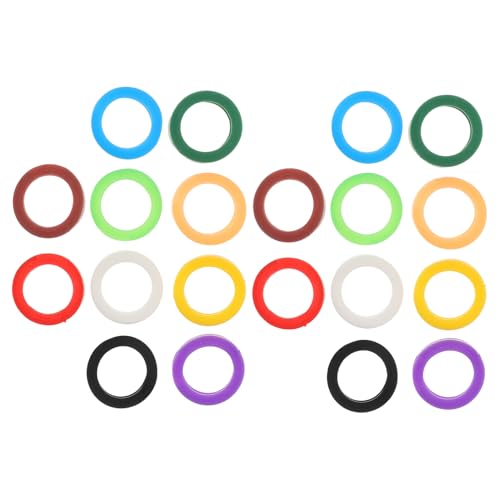 NUOBESTY 20 Stück Bunte Silikon Schlüsselabdeckungen Runde Identifikatoren für Einfache Schlüsselerkennung Gemeinschaftsräumen Alltag NUOBESTY 20 Stück Bunte Silikon Schlüsselabdeckungen Runde Identifikatoren für Einfache Schlüsselerkennung Gemeinschaftsräumen Alltag von NUOBESTY