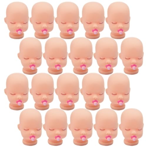 NUOBESTY 20 Stück DIY Puppenköpfe Handgefertigte Schlüsselanhänger Accessoires für Kreative Projekte Leicht und Sicher für Bastelstunden von NUOBESTY