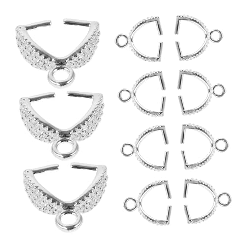 NUOBESTY 20 Stück Diy Quetschperlen Anhänger Verschlüsse für Schmuckherstellung Silberfarbenes Zubehör für Armbänder und Einfach zu Bedienen und Vielseitig Einsetzbar NUOBESTY 20 Stück Diy Quetschperlen Anhänger Verschlüsse für Schmuckherstellung Silberfarbenes Zubehör für Armbänder und Einfach zu Bedienen und Vielseitig Einsetzbar von NUOBESTY
