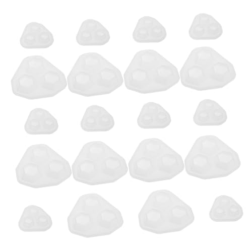NUOBESTY 20 Stück Diy Silikonharz Diamantformen Klare Epoxidharz Moulds für Schmuck Diamanten und Kristallsteine für Handgemachte Schmuckherstellung und Bastelprojekte von NUOBESTY