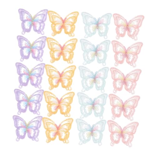 NUOBESTY 20 Stück Doppellagige Schmetterling Applikationen Bunte Stickerei Patches zum Aufnähen für Kleidung Taschen DIY Dekoration Kleidungszubehör NUOBESTY 20 Stück Doppellagige Schmetterling Applikationen Bunte Stickerei Patches zum Aufnähen für Kleidung Taschen DIY Dekoration Kleidungszubehör von NUOBESTY