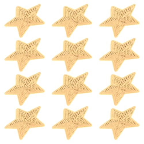 NUOBESTY 20 Stück Fünf-Punkte-Sternpatch mit Pailletten Sternpine Patches Sternapplikationen für Kleidung Gestickte Stern-Aufnäher zum Aufbügeln Paillettennähanapplikation Stoff Khaki von NUOBESTY