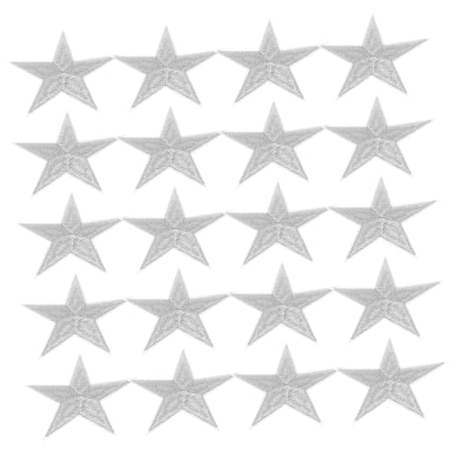 NUOBESTY 20 Stück Gestickte Stern Applikationen zum Aufbügeln Silberne Kleidung Zubehör Patches für Jeans Jacken Hüte Diy Mode Dekoration NUOBESTY 20 Stück Gestickte Stern Applikationen zum Aufbügeln Silberne Kleidung Zubehör Patches für Jeans Jacken Hüte Diy Mode Dekoration von NUOBESTY