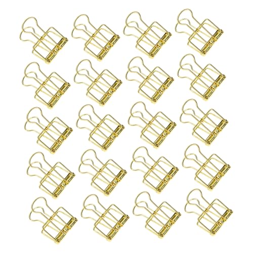 NUOBESTY 20 Stück Goldene Metall binder Clips Dekorative Büroklammern für Papier Dokumente und Schulbedarf Vielseitig Einsetzbar für Büro Schule und Zuhause NUOBESTY 20 Stück Goldene Metall binder Clips Dekorative Büroklammern für Papier Dokumente und Schulbedarf Vielseitig Einsetzbar für Büro Schule und Zuhause von NUOBESTY