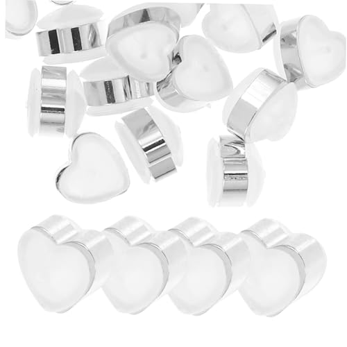 NUOBESTY 20 Stück Herzförmige Ohrstecker Verschlüsse Silikon Eleganter Verpackung Sicherer Halt für Ohrringe Passend für Gängige Ohrstecker Langlebig und Charmant von NUOBESTY
