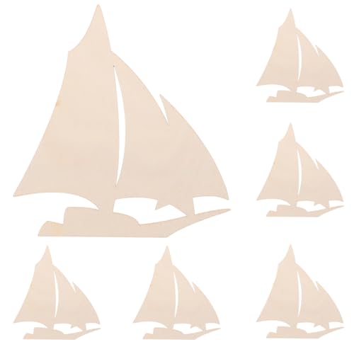 NUOBESTY 20 Stück Holzscheiben für Segelboote, Bastelarbeiten, unlackiert, nautisches Schiff, Dekorationen für Heimdekoration, Sommerparty und Erwachsene NUOBESTY 20 Stück Holzscheiben für Segelboote, Bastelarbeiten, unlackiert, nautisches Schiff, Dekorationen für Heimdekoration, Sommerparty und Erwachsene von NUOBESTY