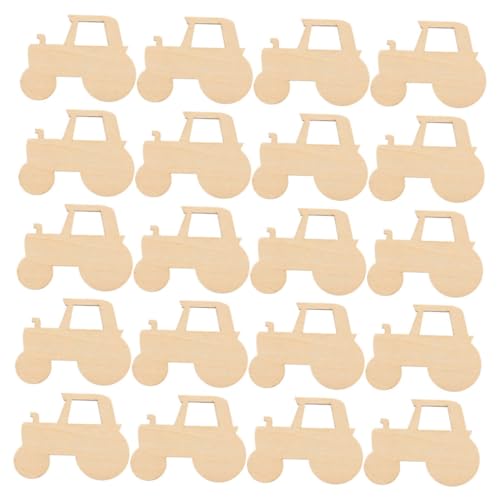 NUOBESTY 20 Stück Holzschnittmuster Naturholz Blanks Diy Zubehör für Unbemalte Holzstücke Traktorform zum Dekorieren und Basteln NUOBESTY 20 Stück Holzschnittmuster Naturholz Blanks Diy Zubehör für Unbemalte Holzstücke Traktorform zum Dekorieren und Basteln von NUOBESTY