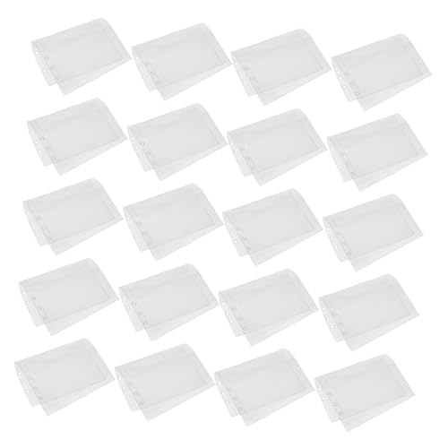 NUOBESTY 20 Stück Klarsichthüllen für Dokumente PVC Ablagefächer für Büro und Schule für Quittungen und Organisation von NUOBESTY