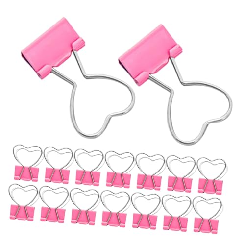 NUOBESTY 20 Stück Kleine Binder Clips Rosa Herzförmige Metallklammern Dekorative Büroklammern für Schule und Zuhause Sanft zu Dokumenten Stilvolle Ordner Papierhalter NUOBESTY 20 Stück Kleine Binder Clips Rosa Herzförmige Metallklammern Dekorative Büroklammern für Schule und Zuhause Sanft zu Dokumenten Stilvolle Ordner Papierhalter von NUOBESTY